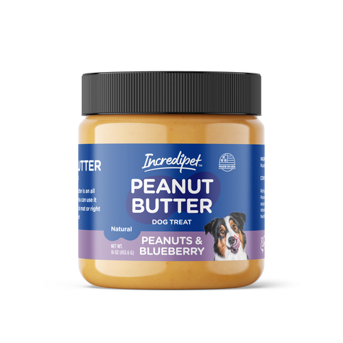 Incredipet Natural Peanut Butter Peanuts & Blueberry Recipe for Dogs 16 oz
